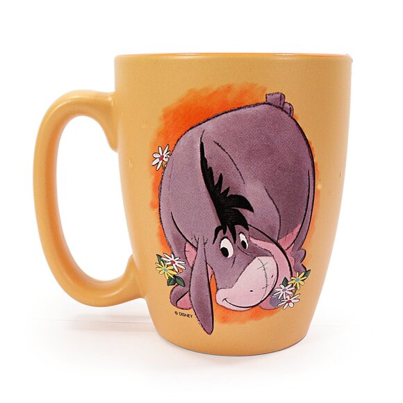 Winnie the Pooh Eeyore Orange Ceramic Mug Large 18 oz Double Sided Disney Store - Picture 1 of 6